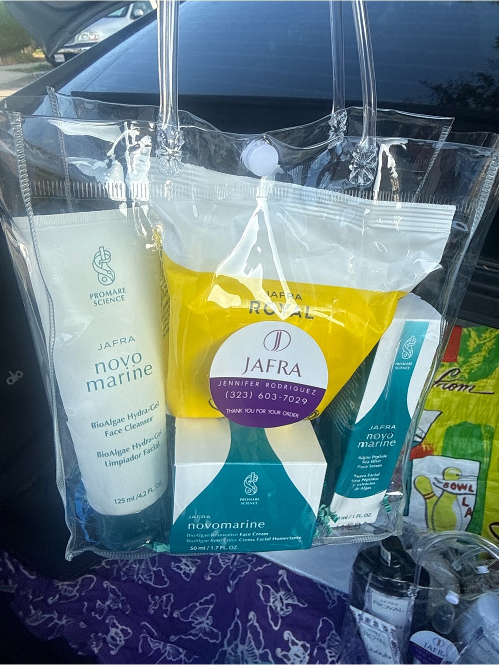 JAFRA Novo Marine Skincare Trio in White & Teal with Yellow Accent